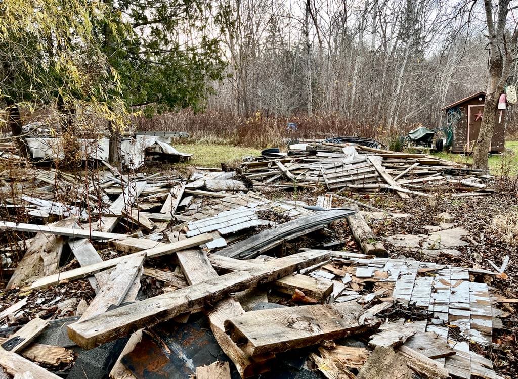 Demolished Barn Cleanup After Demolished Barn Cleanup After